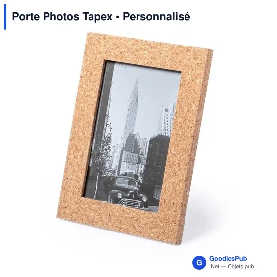 Cadre photo personnalisable en liège avec logo - Porte Photos Tapex - Image 3