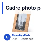Cadre photo personnalisable en liège avec logo - Porte Photos Tapex - Miniature 4