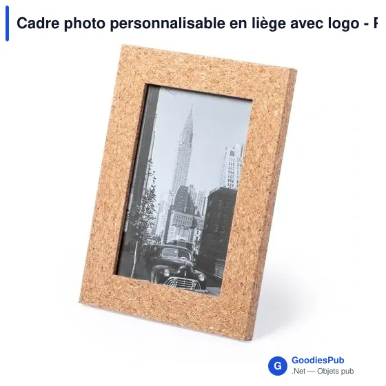 Cadre photo personnalisable en liège avec logo - Porte Photos Tapex - Image 4