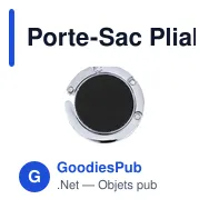 Porte-Sac Pliable Personnalisable avec Logo - Modèle Skype - Miniature 1