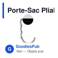Porte-Sac Pliable Personnalisable avec Logo - Modèle Skype - Miniature 7