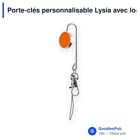 Porte-clés personnalisable Lysia avec logo - Accessoire pratique