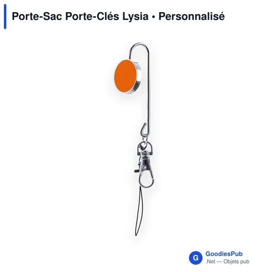 Porte-clés personnalisable Lysia avec logo - Accessoire pratique - Image 1