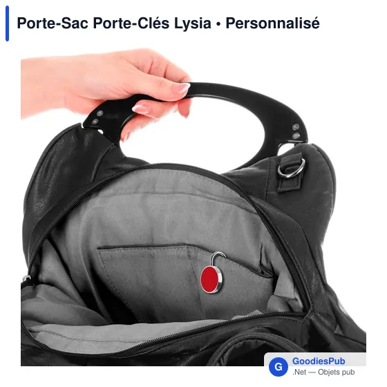 Porte-clés personnalisable Lysia avec logo - Accessoire pratique - Image 4