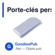 Porte-clés personnalisable Lysia avec logo - Accessoire pratique - Miniature 5