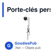 Porte-clés personnalisable Lysia avec logo - Accessoire pratique - Miniature 7