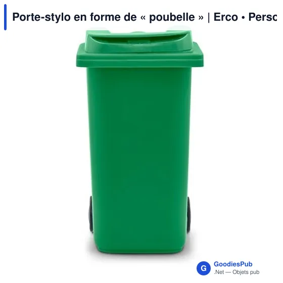 Porte-stylo personnalisable en forme de poubelle avec logo | Erco - Image 12