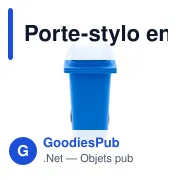 Porte-stylo personnalisable en forme de poubelle avec logo | Erco - Miniature 5