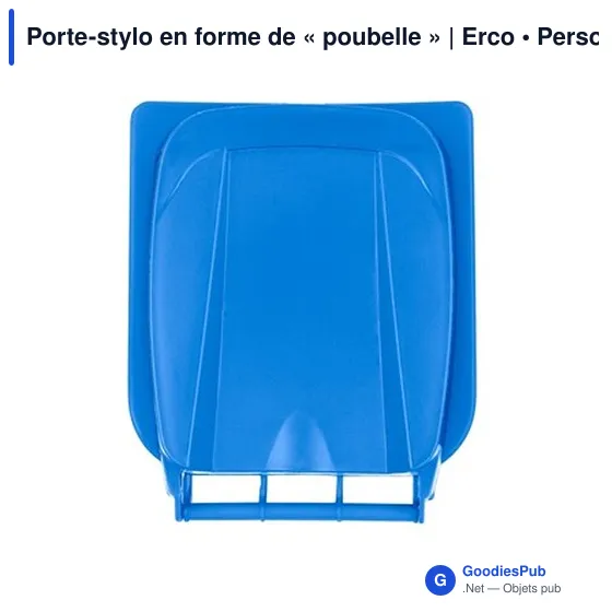 Porte-stylo personnalisable en forme de poubelle avec logo | Erco - Image 7