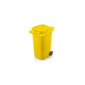 Variante jaune - Porte-stylo personnalisable en forme de poubelle avec logo | Erco