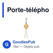 Porte-téléphone personnalisable en coton avec logo - Maxim - Miniature 1