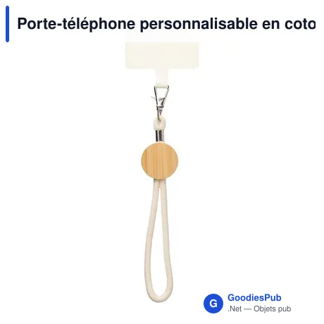 Porte-téléphone personnalisable en coton avec logo - Maxim