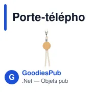Porte-téléphone personnalisable en coton avec logo - Maxim - Miniature 2