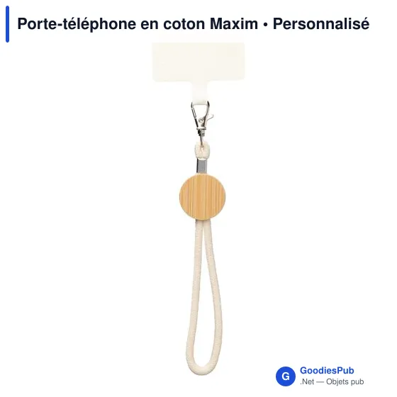 Porte-téléphone personnalisable en coton avec logo - Maxim - Image 2