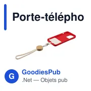 Porte-téléphone personnalisable en coton avec logo - Maxim - Miniature 3