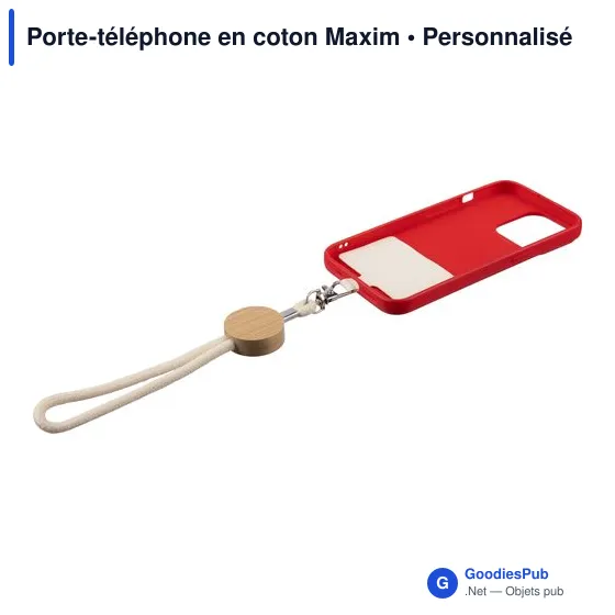 Porte-téléphone personnalisable en coton avec logo - Maxim - Image 3