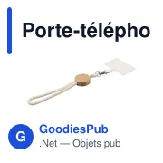 Porte-téléphone personnalisable en coton avec logo - Maxim - Miniature 4