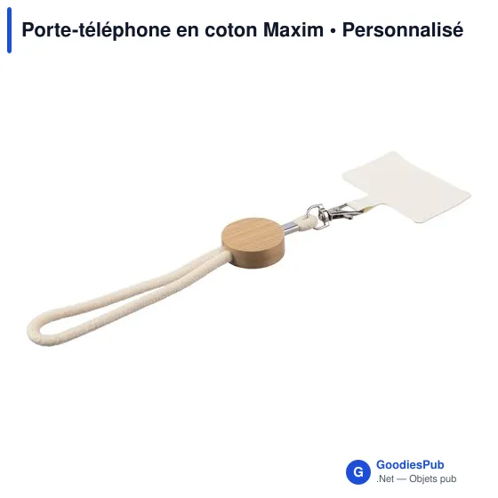 Porte-téléphone personnalisable en coton avec logo - Maxim - Image 4