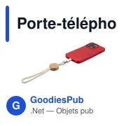Porte-téléphone personnalisable en coton avec logo - Maxim - Miniature 5