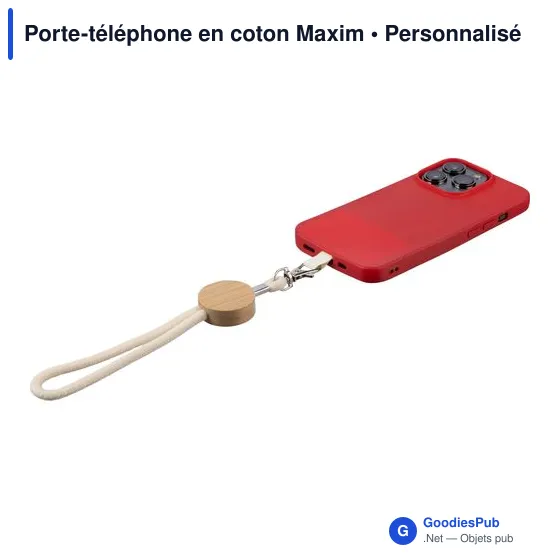 Porte-téléphone personnalisable en coton avec logo - Maxim - Image 5