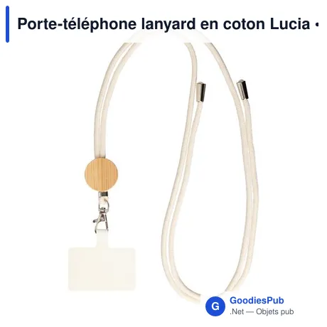 Porte-téléphone lanyard en coton Lucia