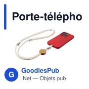 Porte-téléphone lanyard en coton Lucia - Miniature 2