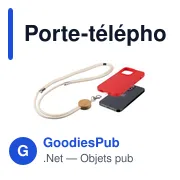 Porte-téléphone lanyard en coton Lucia - Miniature 3