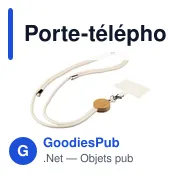 Porte-téléphone lanyard en coton Lucia - Miniature 4