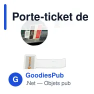Porte-ticket de stationnement personnalisable transparent avec logo - Parking - Miniature 1