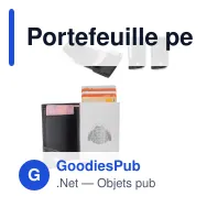 Portefeuille personnalisable en PU et aluminium avec logo - Porte-cartes RFID - Miniature 1