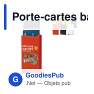 Porte-cartes bancaires personnalisable RFID 5 compartiments avec logo - ABS - Miniature 1