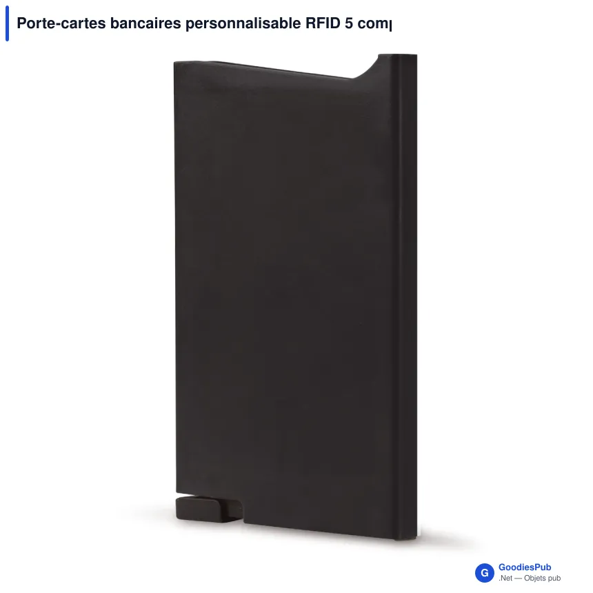 Porte-cartes bancaires personnalisable RFID 5 compartiments avec logo - ABS - Image 2