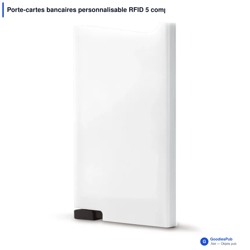 Porte-cartes bancaires personnalisable RFID 5 compartiments avec logo - ABS - Image 3