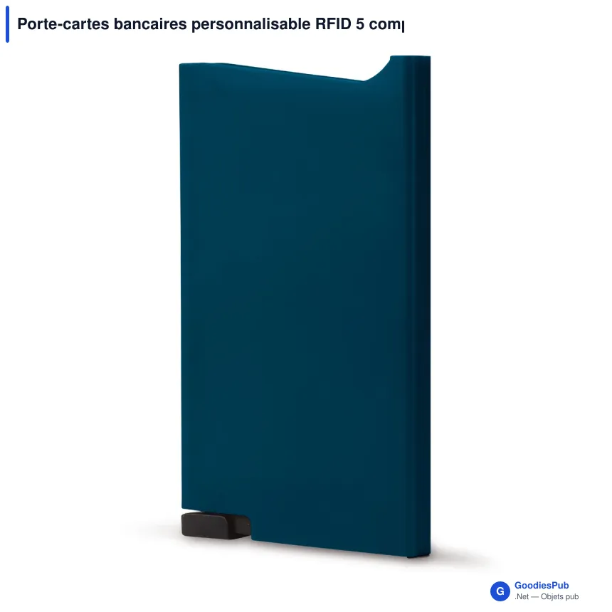 Porte-cartes bancaires personnalisable RFID 5 compartiments avec logo - ABS - Image 5