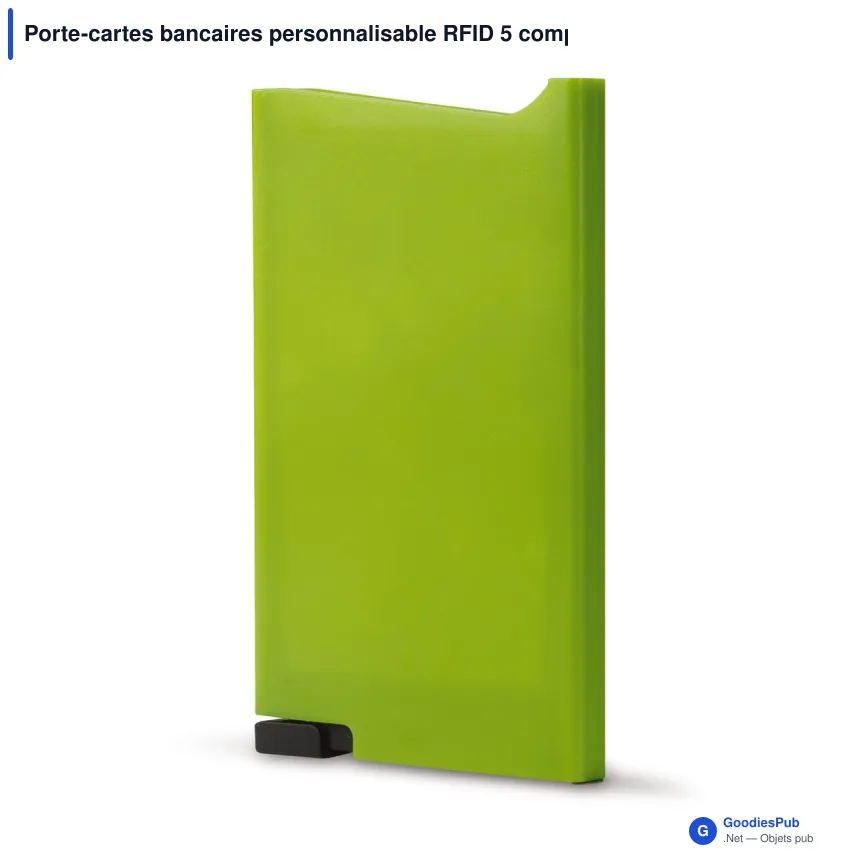 Porte-cartes bancaires personnalisable RFID 5 compartiments avec logo - ABS - Image 6