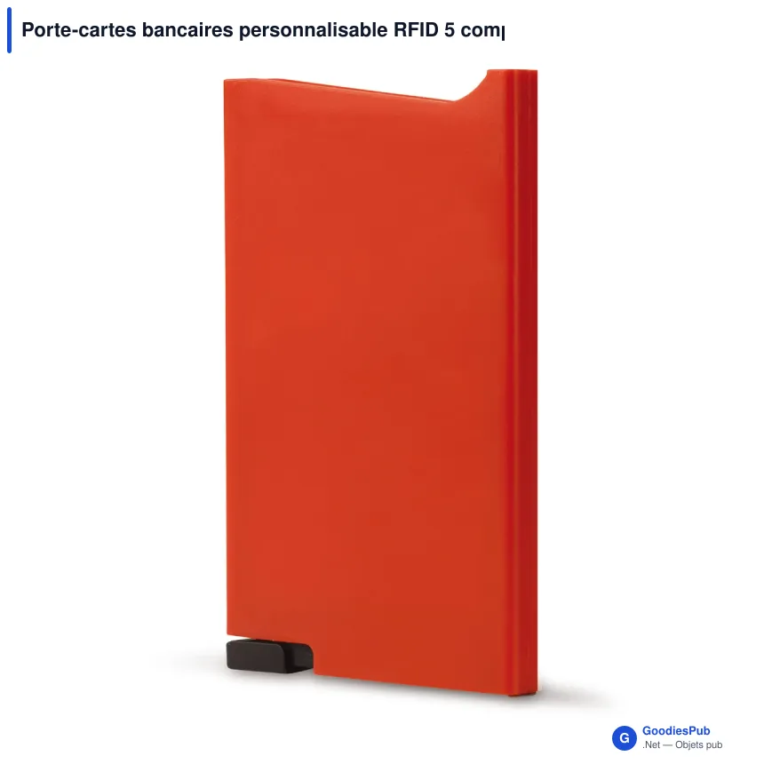 Porte-cartes bancaires personnalisable RFID 5 compartiments avec logo - ABS - Image 7