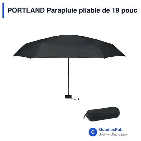 PORTLAND Parapluie pliable de 19 pouces