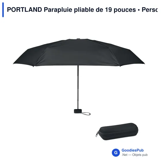 PORTLAND Parapluie pliable de 19 pouces - Image 1