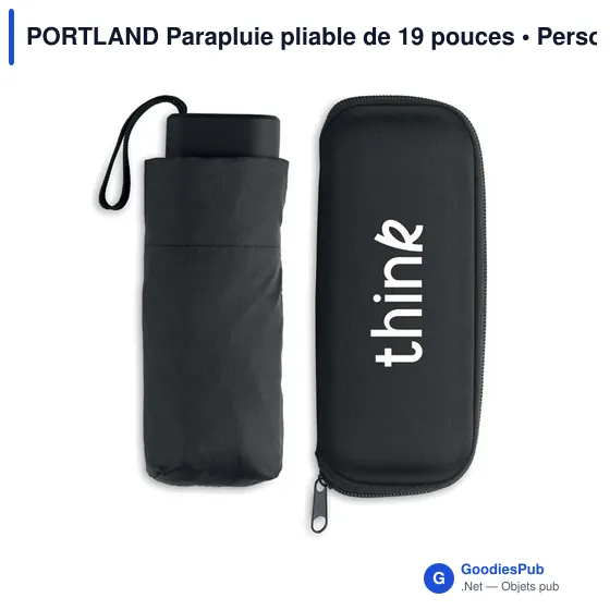 PORTLAND Parapluie pliable de 19 pouces - Image 4