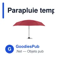 Parapluie tempête personnalisable PORTLAND SIN avec logo - Miniature 1