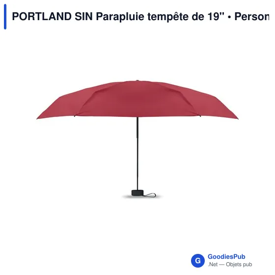 Parapluie tempête personnalisable PORTLAND SIN avec logo - Image 1