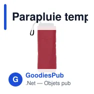 Parapluie tempête personnalisable PORTLAND SIN avec logo - Miniature 2