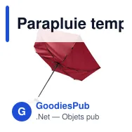 Parapluie tempête personnalisable PORTLAND SIN avec logo - Miniature 3