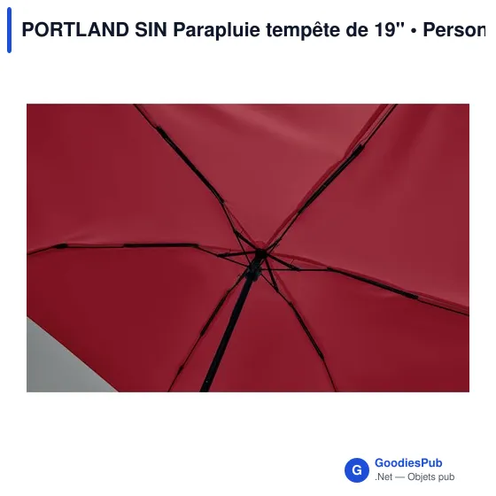 Parapluie tempête personnalisable PORTLAND SIN avec logo - Image 4