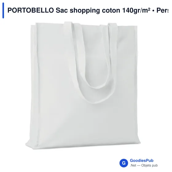 PORTOBELLO Sac shopping coton 140gr/m² - Image 3