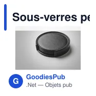 Sous-verres personnalisables en PU - Lot de 4 avec logo - Miniature 3