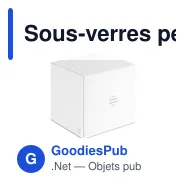 Sous-verres personnalisables en PU - Lot de 4 avec logo - Miniature 4