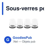 Sous-verres personnalisables en PU - Lot de 4 avec logo - Miniature 6