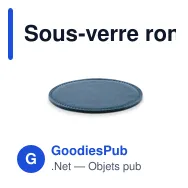 Sous-verre rond personnalisable en PU avec logo - POSA - Miniature 1