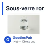 Sous-verre rond personnalisable en PU avec logo - POSA - Miniature 11